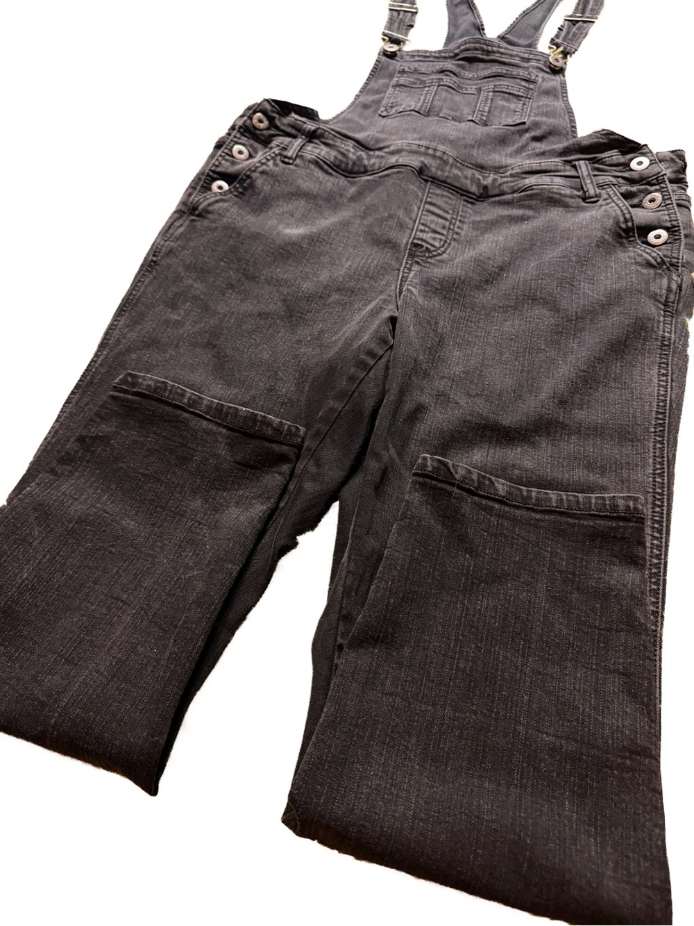 Torrid Premium Women’s 14R Black Denim Overalls Stretch 148862 EUC Pants Jeans - Picture 5 of 10